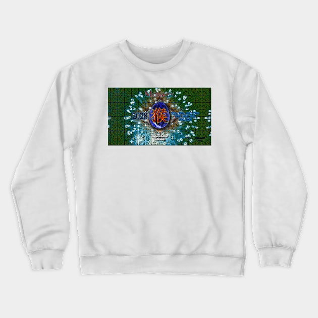 Zodi-Egg Monkey with background v1 Crewneck Sweatshirt by ajbruner77